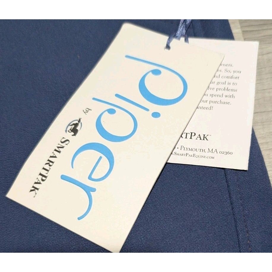 Piper By Smartpak 36r Knee Patch Breeches Riding Pants Blue Nwt Equestrian — image 3 of 8